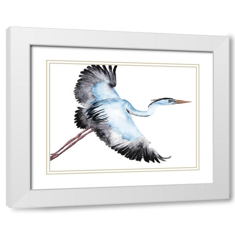 From the Sky I White Modern Wood Framed Art Print with Double Matting by Wang, Melissa