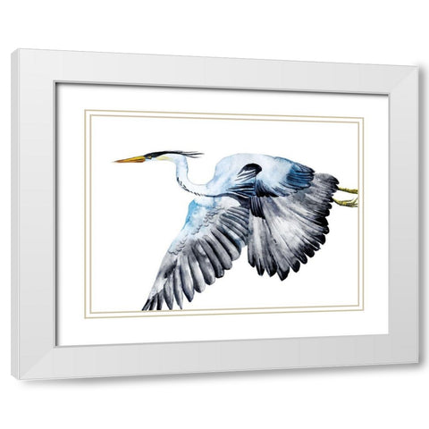 From the Sky II White Modern Wood Framed Art Print with Double Matting by Wang, Melissa