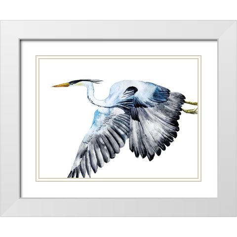 From the Sky II White Modern Wood Framed Art Print with Double Matting by Wang, Melissa