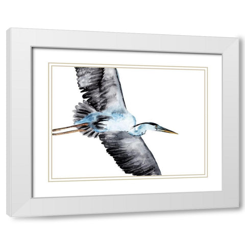 From the Sky III White Modern Wood Framed Art Print with Double Matting by Wang, Melissa
