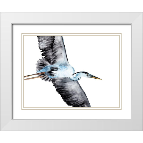From the Sky III White Modern Wood Framed Art Print with Double Matting by Wang, Melissa