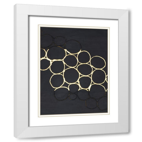 Gold Combo III White Modern Wood Framed Art Print with Double Matting by Stramel, Renee W.