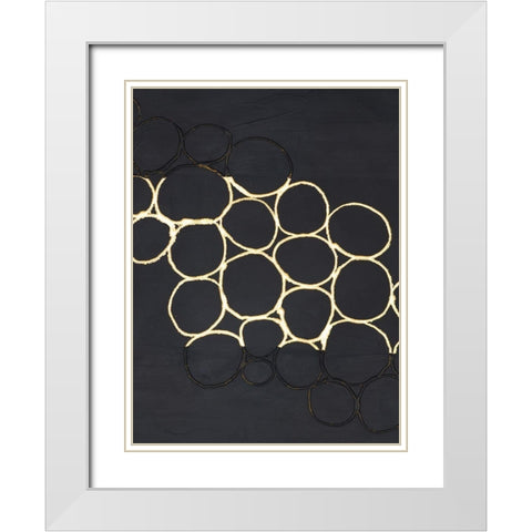 Gold Combo III White Modern Wood Framed Art Print with Double Matting by Stramel, Renee W.