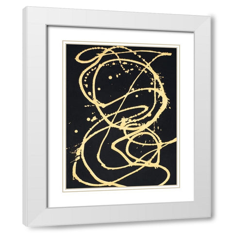Gold Combo VI White Modern Wood Framed Art Print with Double Matting by Stramel, Renee W.