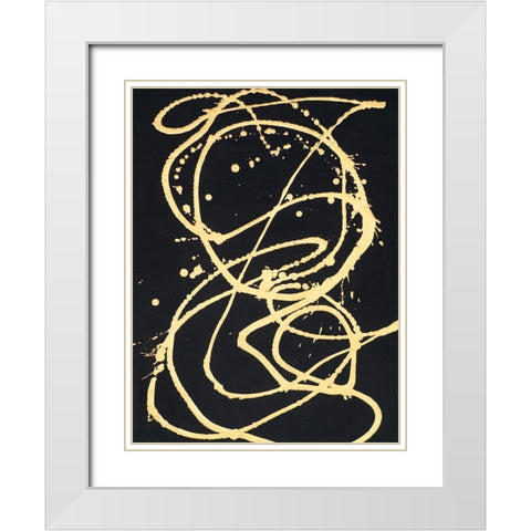 Gold Combo VI White Modern Wood Framed Art Print with Double Matting by Stramel, Renee W.