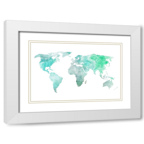 Dreaming of Earth I White Modern Wood Framed Art Print with Double Matting by Wang, Melissa