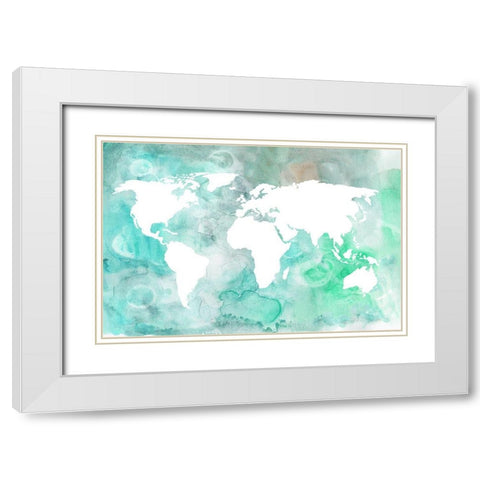 Dreaming of Earth II White Modern Wood Framed Art Print with Double Matting by Wang, Melissa