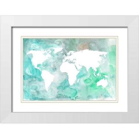 Dreaming of Earth II White Modern Wood Framed Art Print with Double Matting by Wang, Melissa