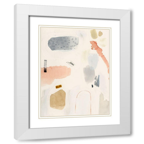 Poco I White Modern Wood Framed Art Print with Double Matting by Barnes, Victoria