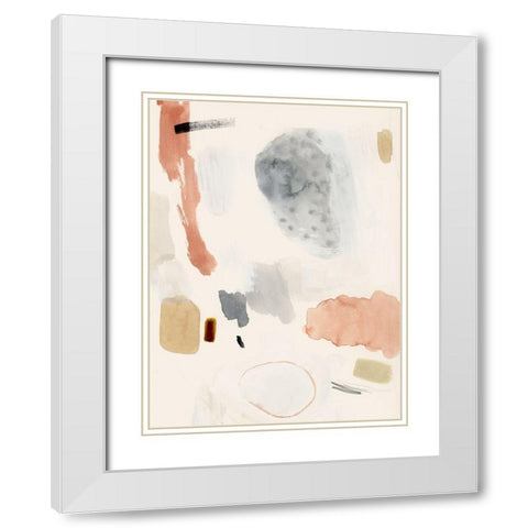 Poco II White Modern Wood Framed Art Print with Double Matting by Barnes, Victoria