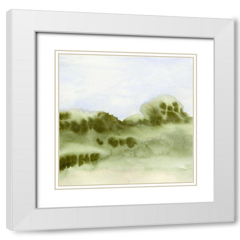 Summer Dreamscape I White Modern Wood Framed Art Print with Double Matting by Caroline, Emma