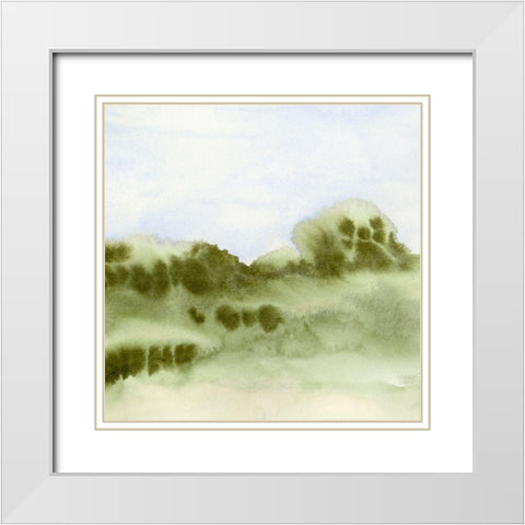 Summer Dreamscape I White Modern Wood Framed Art Print with Double Matting by Caroline, Emma