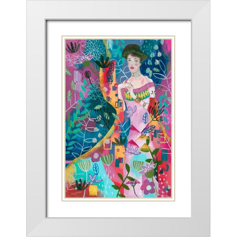 In Dreams I White Modern Wood Framed Art Print with Double Matting by Wang, Melissa