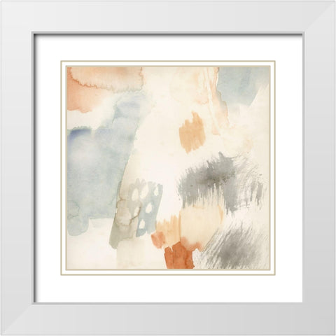 Quell I White Modern Wood Framed Art Print with Double Matting by Barnes, Victoria