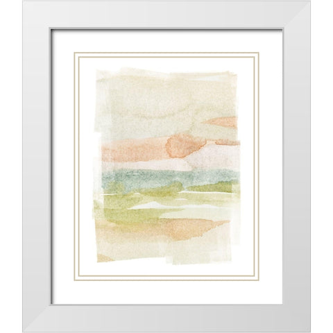 Soft Stack I White Modern Wood Framed Art Print with Double Matting by Caroline, Emma