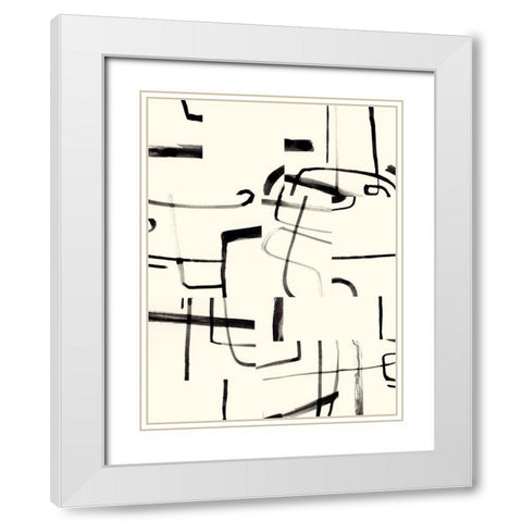 Interface II White Modern Wood Framed Art Print with Double Matting by Barnes, Victoria