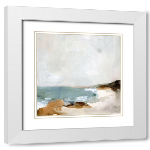 Ocean Sigh II White Modern Wood Framed Art Print with Double Matting by Barnes, Victoria