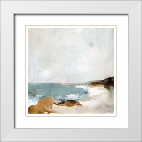 Ocean Sigh II White Modern Wood Framed Art Print with Double Matting by Barnes, Victoria