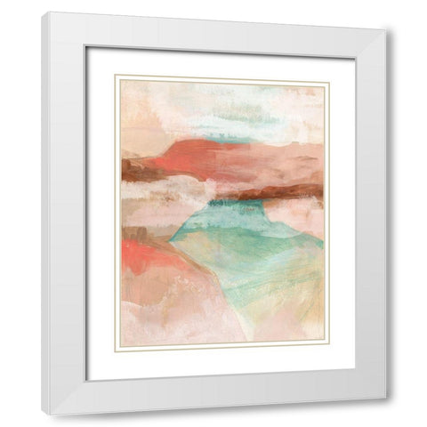 Watermark Mesa I White Modern Wood Framed Art Print with Double Matting by Vess, June Erica