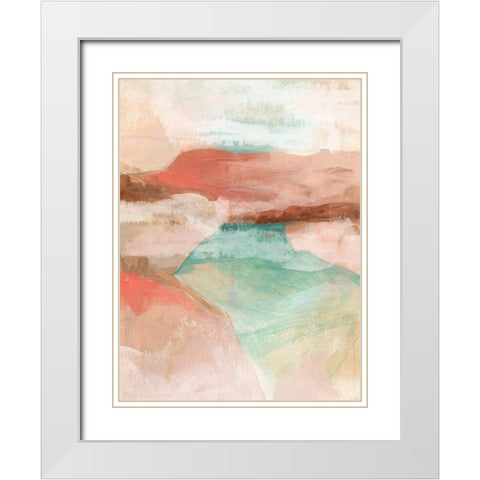 Watermark Mesa I White Modern Wood Framed Art Print with Double Matting by Vess, June Erica