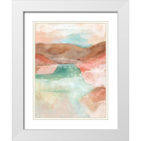 Watermark Mesa II White Modern Wood Framed Art Print with Double Matting by Vess, June Erica