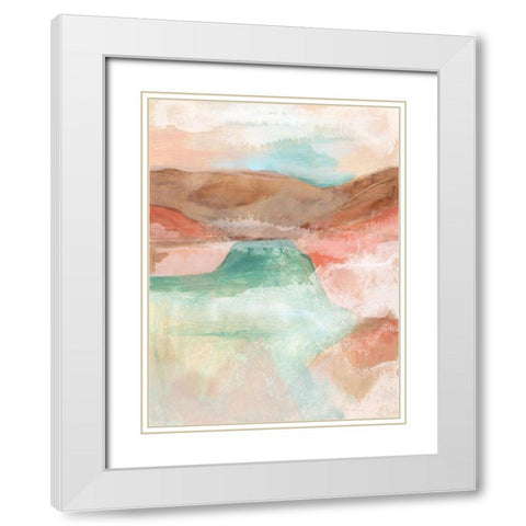 Watermark Mesa II White Modern Wood Framed Art Print with Double Matting by Vess, June Erica