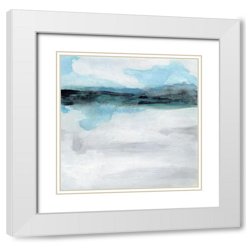 Coastline Mirage II White Modern Wood Framed Art Print with Double Matting by Vess, June Erica