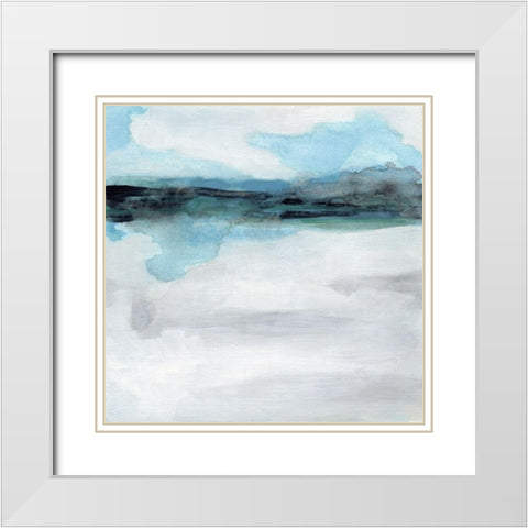 Coastline Mirage II White Modern Wood Framed Art Print with Double Matting by Vess, June Erica
