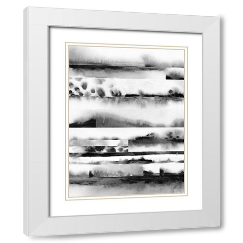 Litmus Layers I White Modern Wood Framed Art Print with Double Matting by Vess, June Erica