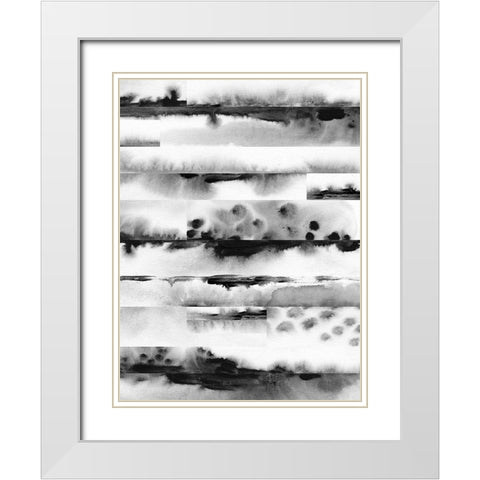 Litmus Layers II White Modern Wood Framed Art Print with Double Matting by Vess, June Erica