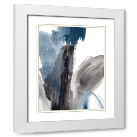Meta Mineral I White Modern Wood Framed Art Print with Double Matting by Vess, June Erica