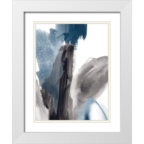 Meta Mineral I White Modern Wood Framed Art Print with Double Matting by Vess, June Erica