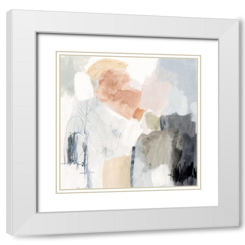 Singe I White Modern Wood Framed Art Print with Double Matting by Barnes, Victoria