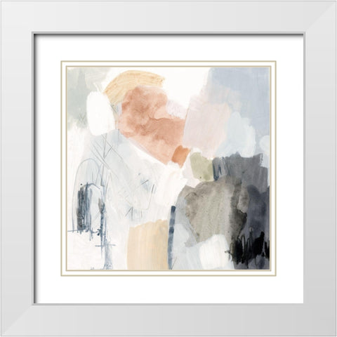 Singe I White Modern Wood Framed Art Print with Double Matting by Barnes, Victoria