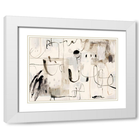 Net Neutral I White Modern Wood Framed Art Print with Double Matting by Barnes, Victoria