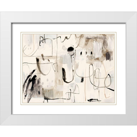 Net Neutral I White Modern Wood Framed Art Print with Double Matting by Barnes, Victoria