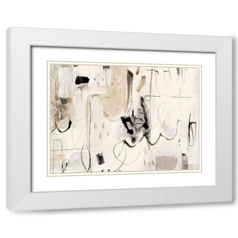 Net Neutral II White Modern Wood Framed Art Print with Double Matting by Barnes, Victoria