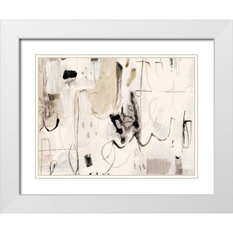 Net Neutral II White Modern Wood Framed Art Print with Double Matting by Barnes, Victoria