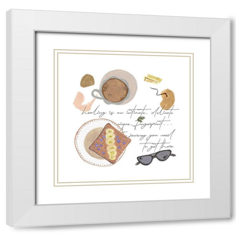 Autumn Baking Diary VI White Modern Wood Framed Art Print with Double Matting by Wang, Melissa
