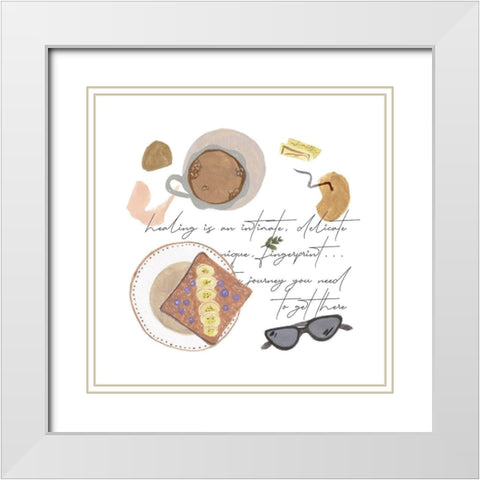 Autumn Baking Diary VI White Modern Wood Framed Art Print with Double Matting by Wang, Melissa