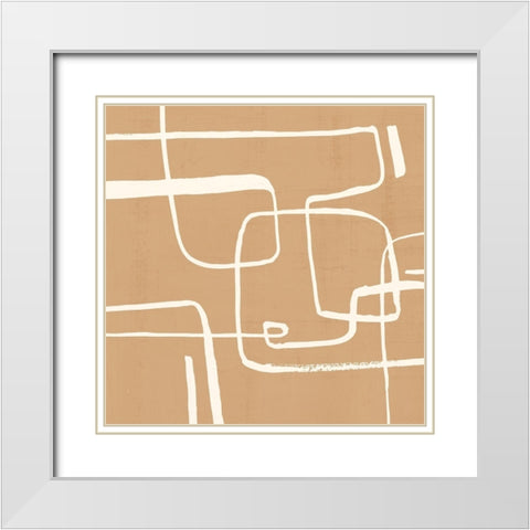 Wayfinder I White Modern Wood Framed Art Print with Double Matting by Barnes, Victoria
