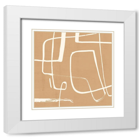 Wayfinder II White Modern Wood Framed Art Print with Double Matting by Barnes, Victoria