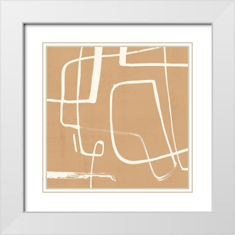 Wayfinder II White Modern Wood Framed Art Print with Double Matting by Barnes, Victoria