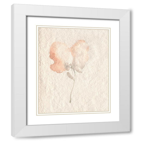 Fleur Petite I White Modern Wood Framed Art Print with Double Matting by Goldberger, Jennifer