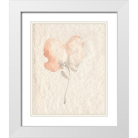 Fleur Petite I White Modern Wood Framed Art Print with Double Matting by Goldberger, Jennifer