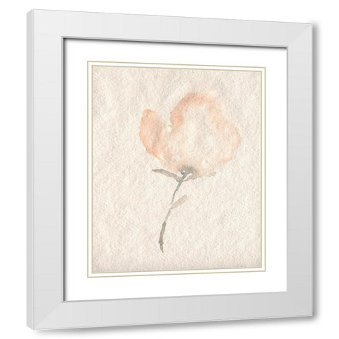 Fleur Petite II White Modern Wood Framed Art Print with Double Matting by Goldberger, Jennifer