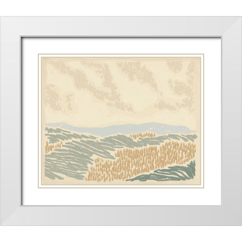 Paysage de Rouen I White Modern Wood Framed Art Print with Double Matting by Green, Jacob