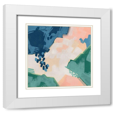 Pixel Data I White Modern Wood Framed Art Print with Double Matting by Vess, June Erica