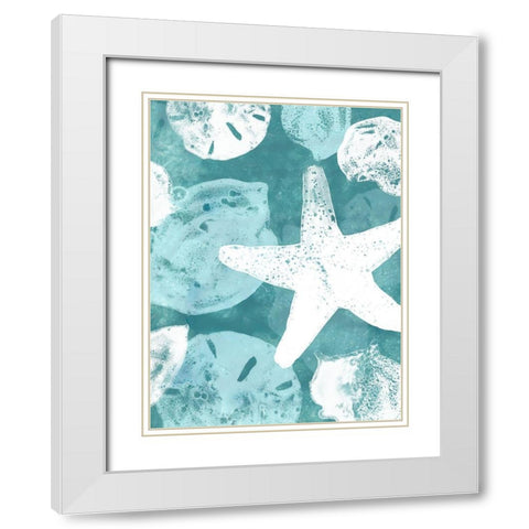 Seabed Silhouettes II White Modern Wood Framed Art Print with Double Matting by Vess, June Erica