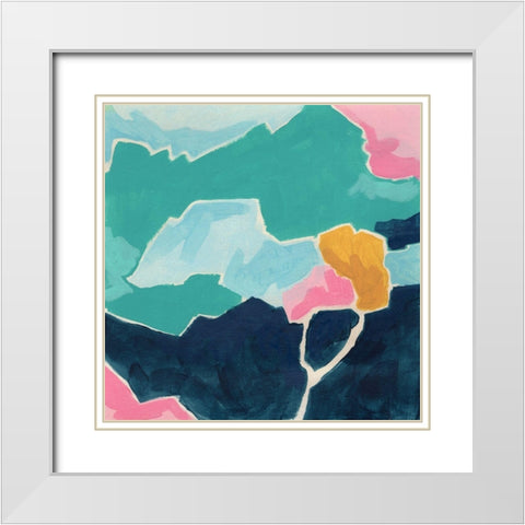 Candyscape I White Modern Wood Framed Art Print with Double Matting by Vess, June Erica
